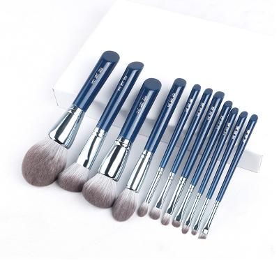 China Angular Blush MyDestiny 11pcs Makeup Brush-Sky Blue Super Soft Fiber Makeup Brushes Face&Eye Cosmetic Pen-Synthetic Hair High Quality Set for sale