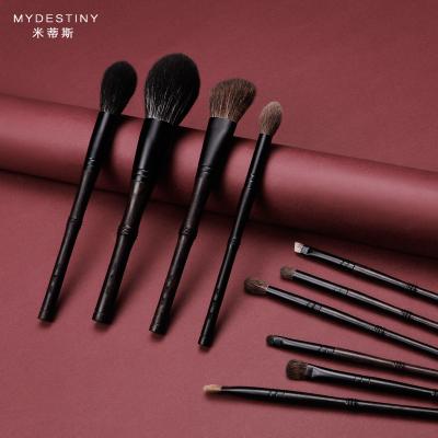 China Angular Blush Wholesale Luxury Ebony Wood Handle Animal Hair Set Makeup Brush CHICHODO Cosmetic Brush /customized for sale