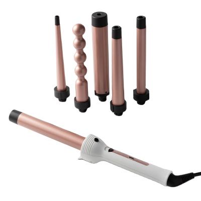 China Hotel Curling Wand Set 6 in 1 Professional Salon Silk Hair Curler Rollers Set for sale