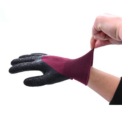 China Hand Knitting Mitten Safety Comfortable Mitten Men Machinery Heat Insulation Oil Safety Mitten for sale