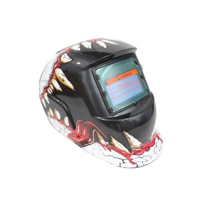 China New Industry Design Full Face Automatic Dark Welding Grinding Helmet With Decal Te koop