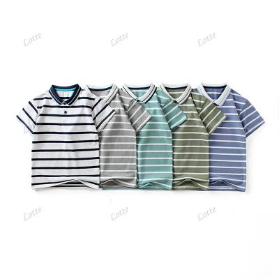 China Cute striped soft touch anti-pilling design polo t-shirt Wholesale custom uniform polo t-shirt for sale