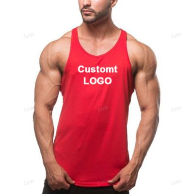 China QUICK DRY Cotton Sports Singlet Travel Vest Gym Mens Tank Top Bodybuilding Sleeveless Fitness Fitness Running Logo Tank Top Custom Made for sale