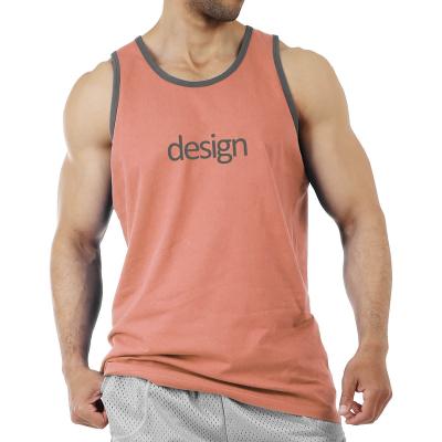 China Breathable Customize China Supplier Custom Sports Fitness Tank Top Gym Vests Singlets For Men for sale