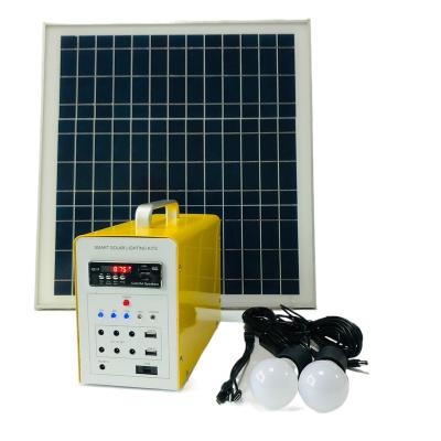 China Home Off Grid Portable Indoor Solar Lighting Kits DC Solar Power System With FM Radio Cell Phone Charging Functions for sale