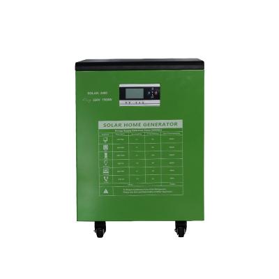 China Commercial Solar Kit Solar Power Storage AC System 2000W Low Frequency Inverter Built In Lead Acid Battery With LCD LED Display for sale