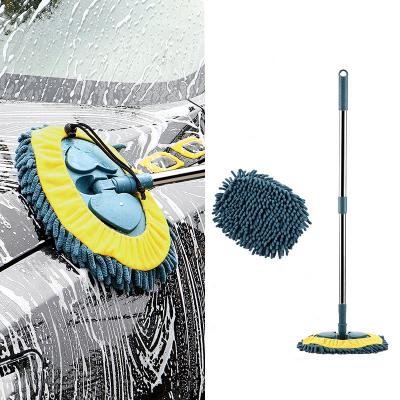 Chine Cleaning Car 2 in 1 Chenille Microfiber Wash Station Sweeps Car Tire Brush Wheel Telescopic Microfiber Brush Wipes Other Car Cleaning Tools à vendre