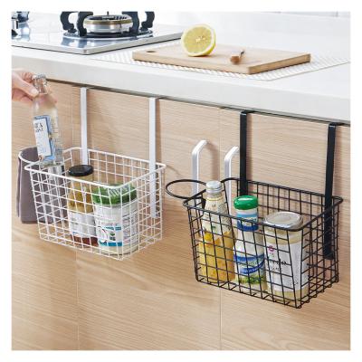 China Viable Rectangular Wire Grid Wall Storage Basket, Over Cabinet Basket, Steel Wire Metal Baskets Hanging Kitchen Storage Organizer for sale