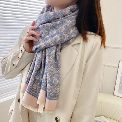 China I 2021 Mitation Women's Fashion Winter Dandelion Warm Soft Scarves And Shawls Cashmere Material for sale