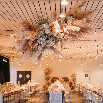 China Dry Flower 2022 New Large Spring Pampas Natural Feather Dry Fluffy Boho Table Decorations Wedding Centerpiece Pampas Grass for sale