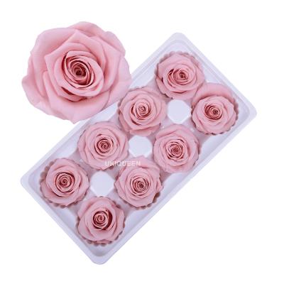 China Natural Import 4-5cm Forever Enchanted Real Rose Natural Flowers Eternal Loose Touch Wedding Decor Amazon Rose for sale