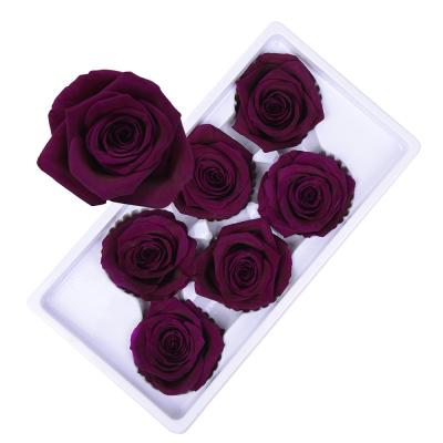 China Vlentines Day Plant Supply 5-6 CM Natural Eternal Everlasting Real Forever Preserved Flower Roses for sale