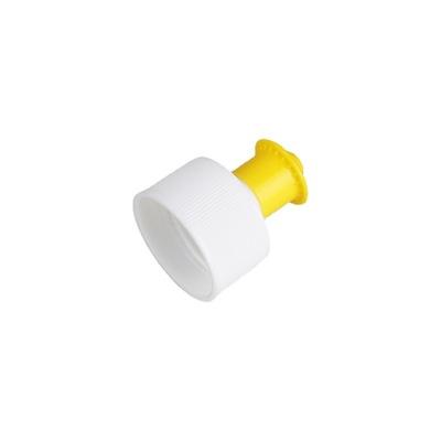 China Non Refillable Push Pull Plastic Capsule Cap For Dishwashing Liquid 28/410 for sale