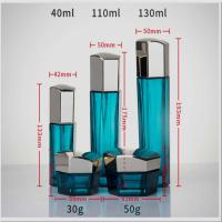 China 120ml Portable Cosmetic Glass Bottle With Airless Pump Reusable Leakproof for sale