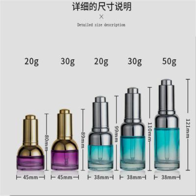 China Botella de cristal cosmética portátil 50ML con hermético reutilizable de la bomba privada de aire en venta