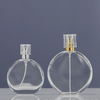 China Thickened Round Lidded Perfume Spray Glass Bottle Lightweight Eco Friendly for sale