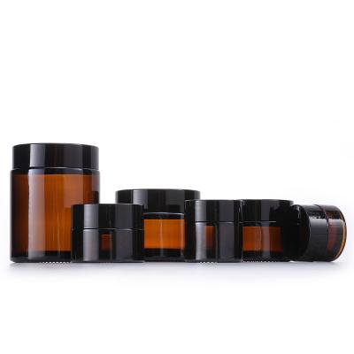 China Durable Empty Makeup Cosmetic Cream Containers Ultralight Odorless Glass for sale