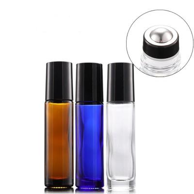 China ISO14001 Roll On Perfume Oil Bottle 10ml , Lidded Essential Oil Bottles With Roller for sale