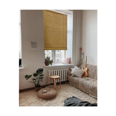 China Traditional Customized Material Jute Paper Roll Shading Curtain Blinds for sale