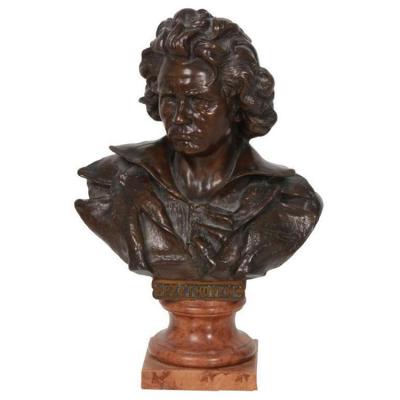 China Europe high quality desktop life size famous figure Beethoven bust statue bronze sculpture for sale for sale