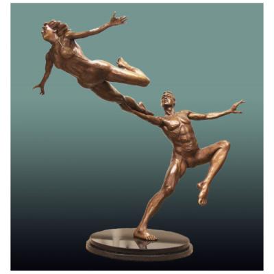 China Europe Man And Woman Dancing Sculpture Naked Naked Man Sculpture for sale