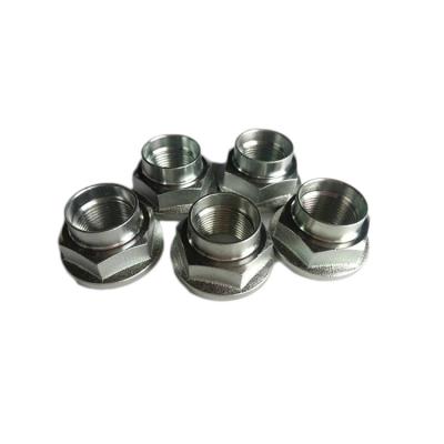 China 40Cr /35CrMo Silver Galvanized Alloy Steel SAE4140 Axle Hub Nut For Car CV Joint for sale