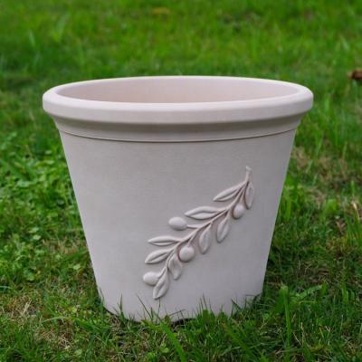 China High Quality Melamine Korean Modern Plastic Circle Luxury Gamle Skiff Flower Pots Outdoor Indoor Planters Europe Large for sale