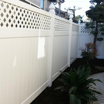 China 6 * 8 Feet Easily Assembled White PVC Vinyl Privacy Fence Panel For Garden for sale