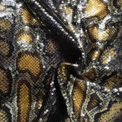 China Breathable Snakeskin Printed Fabric Snake Pattern Printed Fabric Fashion Dress Shirt Fabric for sale