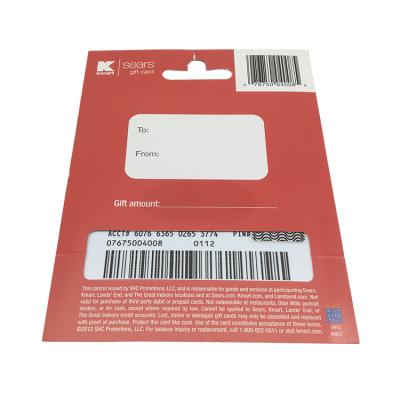 China PVC/ABS/PS/PET/Paper Factory Price Customized Plastic CR80 Barcode Backer Card Gift Voucher Sleeve for sale