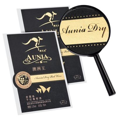 China Recycled Materials Waterproof Custom Roll Packaging Luxury Bottle Embossed Biodegradable Gold Foil Labels Stickers Printing For Food Cosmetic for sale