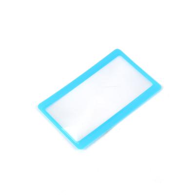 China Protect eyes custom design PVC magnifier business card card srectangle magnifying glass for sale