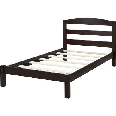 China 2023 New Transitional Design Bedroom Furniture Children's Bed Minimalist Design Wooden Bed Frame Black for sale