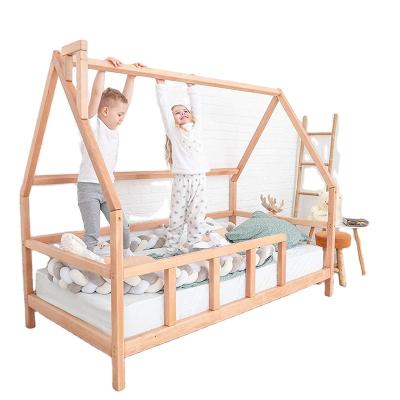 China Transitional Nordic Wooden Toddler Bed Home Children Furniture Bedroom Floor Solid Wood Bed for sale