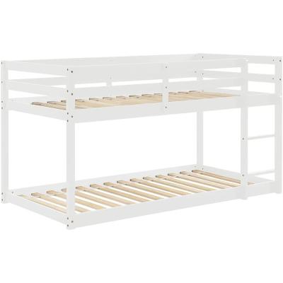 China Transitional Oak Pine Low Profile Kids Solid Wood Bunkbed Cheap Bunk Bed For Sale for sale