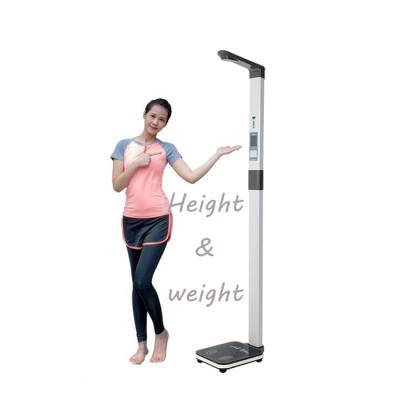 China Printer/Voice Fat/Body/Water/Muscle/Bone Size & Weight Machine/Calories/BMI/Height/Weight 200KG Digital Measuring BMI Body Fat Analyzer Stand with Scale for sale