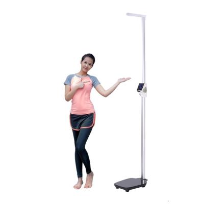 China Voice/Body/Water/Muscle Fat/High Level 2 Bones/Calories/BMI/Height/Weight in 1 Electronic Body BT Digital Height Measurement and Weight Scale for sale