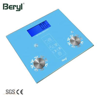 China Cheap Digital Glass Material Bathroom Scales Electronic Balance Body Weight Bathroom Scale for sale