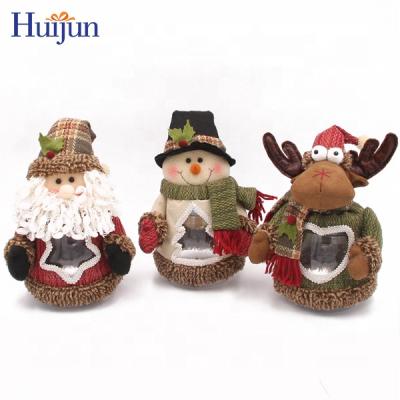 China Decorative Christmas Candy Santa Plastic Jar And Snowman Jar For Candy for sale