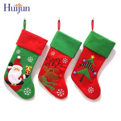 China Factory Directly Sale Decorative Embroidery Christmas Single Stocking for sale