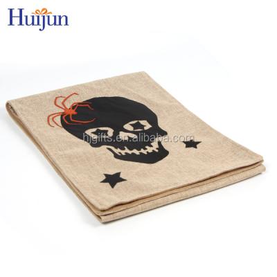 China Other 2018 Factory Customized Jute Halloween Skeleton Table Runner for sale