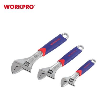 China WORKPRO 3PC Ladder Stamped Adjustable Wrench Set Heavy Duty Handle 6