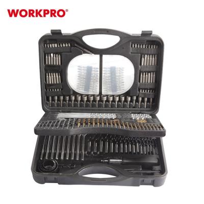 China WORKPRO 176PC Machine Tools Pta Machine Tool Accessories Combination Drill Tool Kit Drill Bit Set for sale