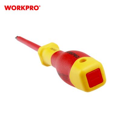 China WORKPRO Insulated 0.4x2.5x75mm Insulated Slotted Screwdriver Factory Direct Supply Insulated Slotted Screwdriver Tools for sale