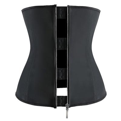 China New Women Workout Antibacterial Enumerating Body Shaper Underbust Sports Cincher Zipper Latex Waist Trainer Corset for sale