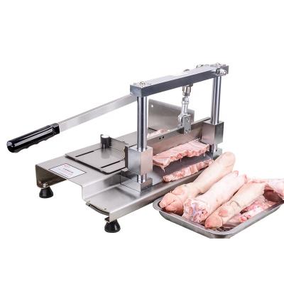 China Hotels Manual Stainless Steel Frozen Fish Ribs Steak Chicken Lamb Sheep Bone Meat Cutting Machine Price for sale