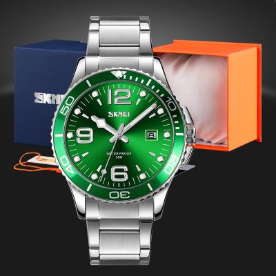 China Skmei 9278 Simple Glass 3D Men's Auto Date 2022 Custom Logo Watch Business Wristwatches Relojes Hombre for sale