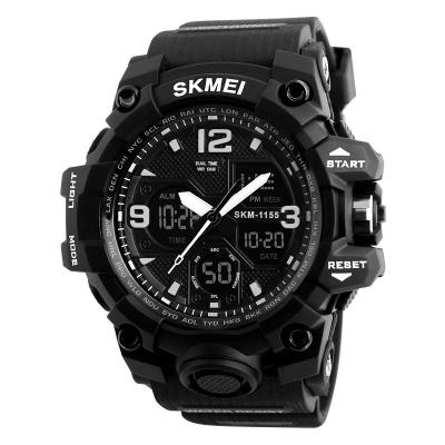 China Cheap Alarm SKMEI 1155B Wrist Watch Men relojes hombre Sports Digital Analog Watch Waterproof Wristwatches for sale