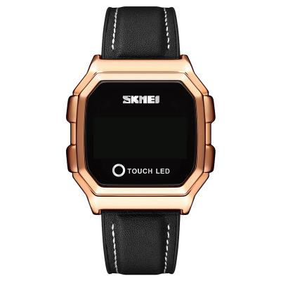 China New design skmei day/date touch screen 1650 gold men's digital watches led for sale