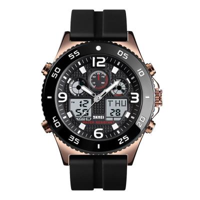 China Multifunctional Chrono Alarm Skmei 1538 Men Digital Silicone Analog Watch Strap for sale